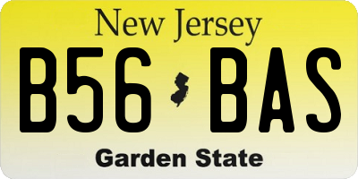 NJ license plate B56BAS