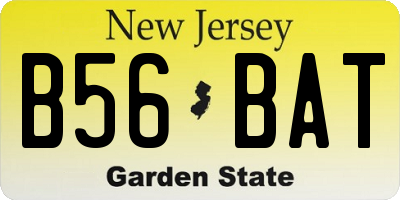 NJ license plate B56BAT