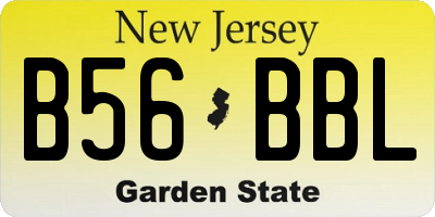 NJ license plate B56BBL