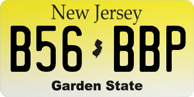 NJ license plate B56BBP