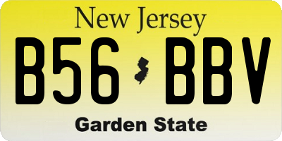 NJ license plate B56BBV