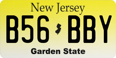 NJ license plate B56BBY