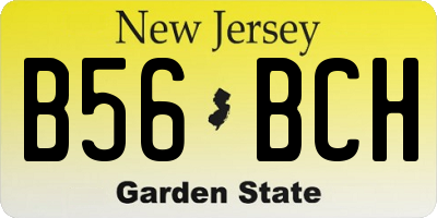 NJ license plate B56BCH