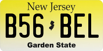 NJ license plate B56BEL