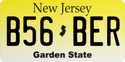 NJ license plate B56BER