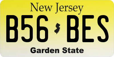 NJ license plate B56BES