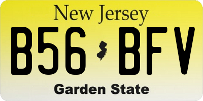 NJ license plate B56BFV