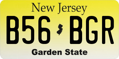 NJ license plate B56BGR