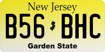NJ license plate B56BHC