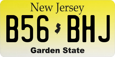 NJ license plate B56BHJ