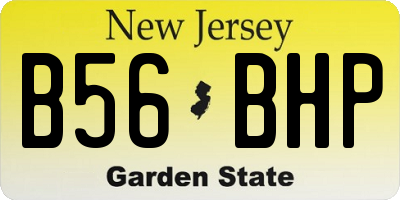 NJ license plate B56BHP
