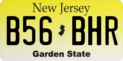 NJ license plate B56BHR