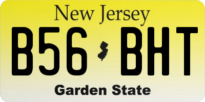 NJ license plate B56BHT