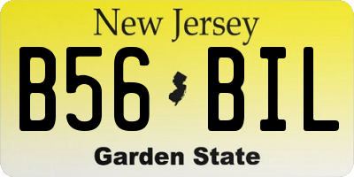 NJ license plate B56BIL