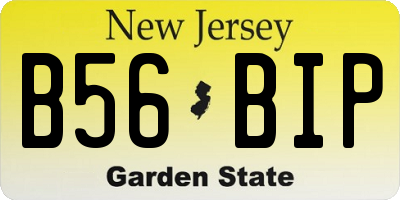 NJ license plate B56BIP