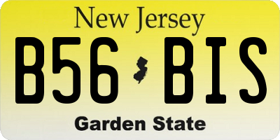 NJ license plate B56BIS