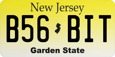 NJ license plate B56BIT