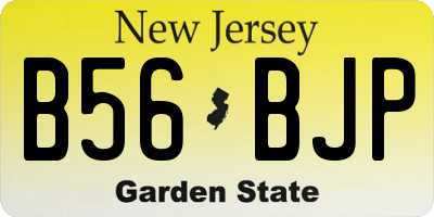 NJ license plate B56BJP