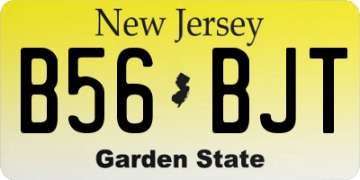 NJ license plate B56BJT