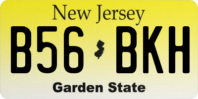 NJ license plate B56BKH