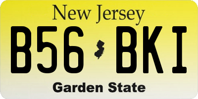 NJ license plate B56BKI