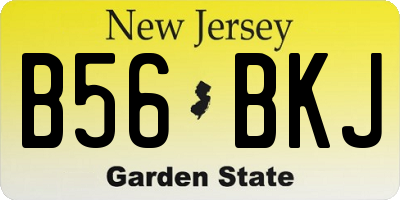NJ license plate B56BKJ
