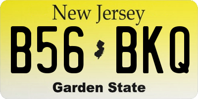 NJ license plate B56BKQ