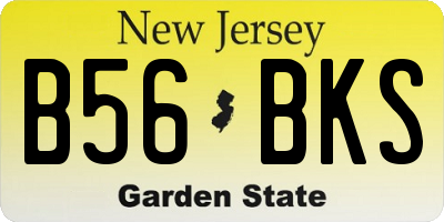 NJ license plate B56BKS