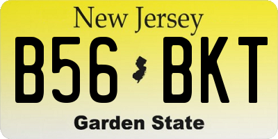 NJ license plate B56BKT