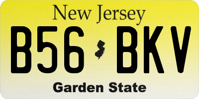 NJ license plate B56BKV
