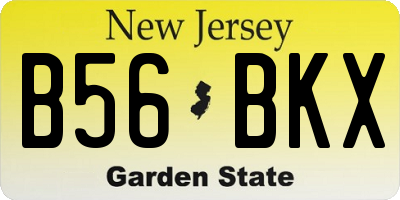 NJ license plate B56BKX