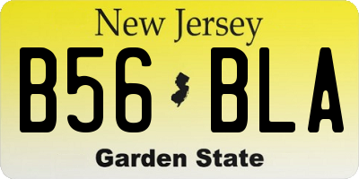 NJ license plate B56BLA