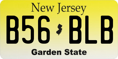 NJ license plate B56BLB