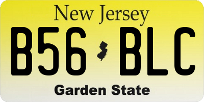 NJ license plate B56BLC