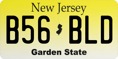NJ license plate B56BLD