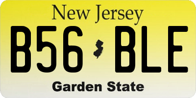 NJ license plate B56BLE