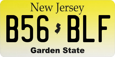 NJ license plate B56BLF