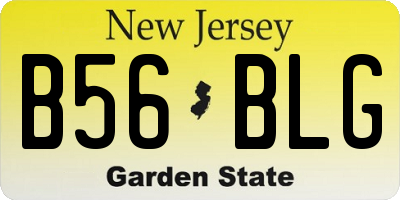 NJ license plate B56BLG