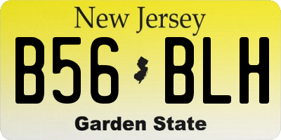 NJ license plate B56BLH