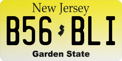 NJ license plate B56BLI