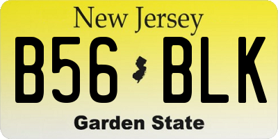 NJ license plate B56BLK