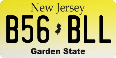 NJ license plate B56BLL