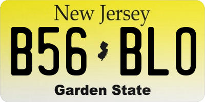 NJ license plate B56BLO