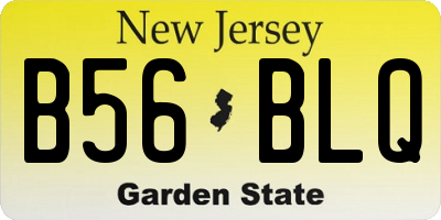 NJ license plate B56BLQ