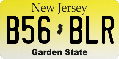 NJ license plate B56BLR