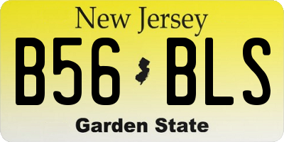 NJ license plate B56BLS