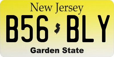 NJ license plate B56BLY