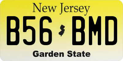 NJ license plate B56BMD