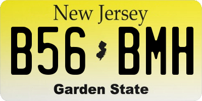 NJ license plate B56BMH