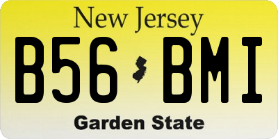 NJ license plate B56BMI